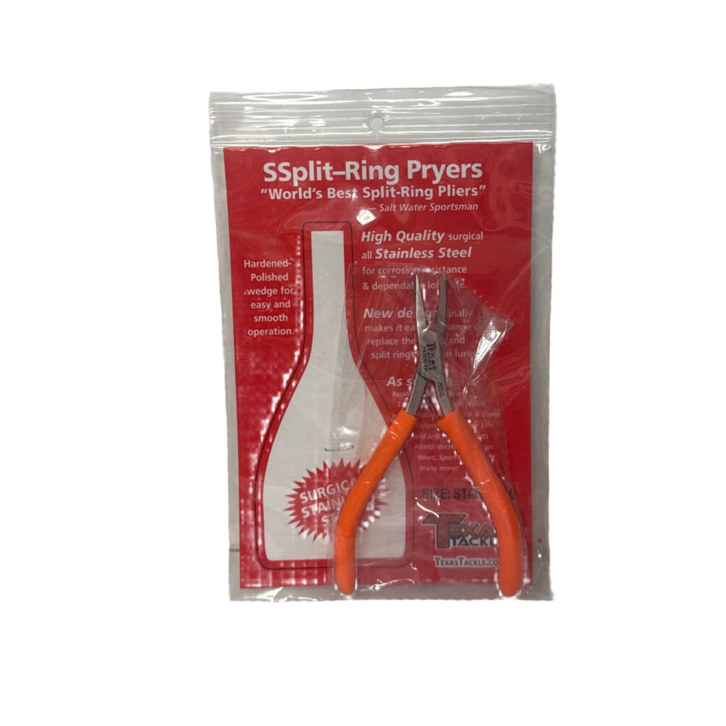 Texas Tackle Split Ring Pliers Orange