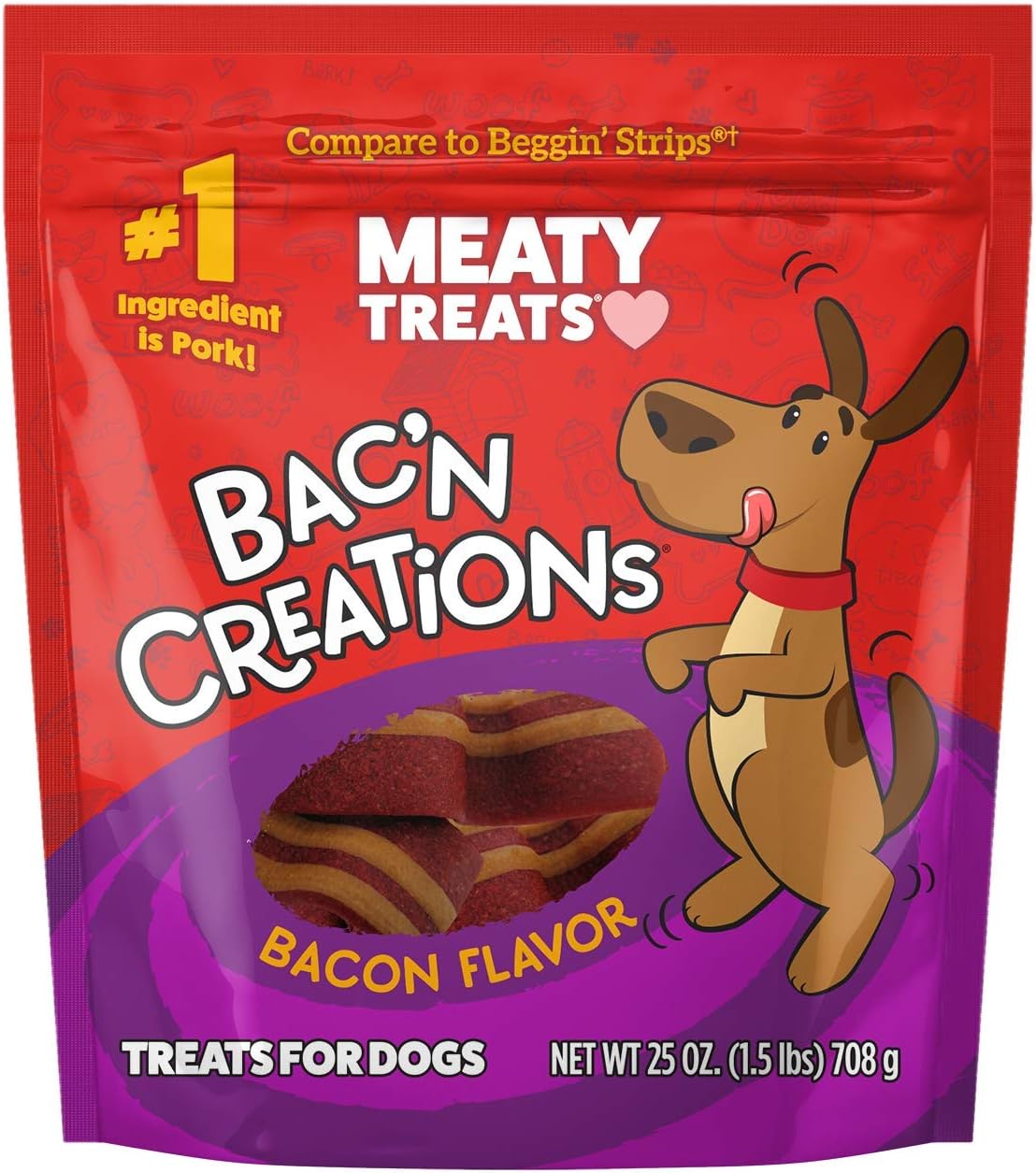 Meaty Treats Bac'n Creations Bacon, 25 oz