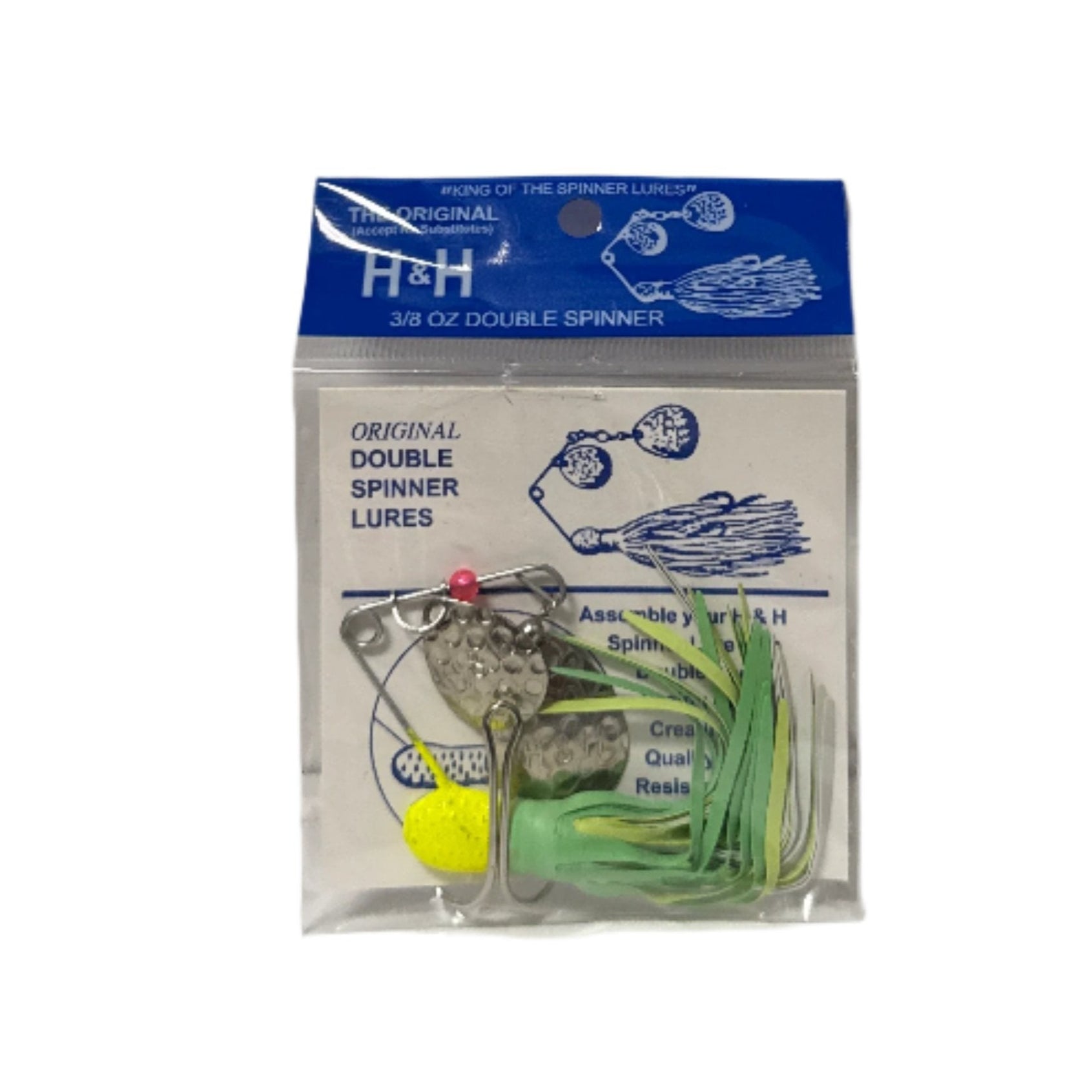 double spinner fishing lures H&H Double Spin Green/White – Dickinson Feed