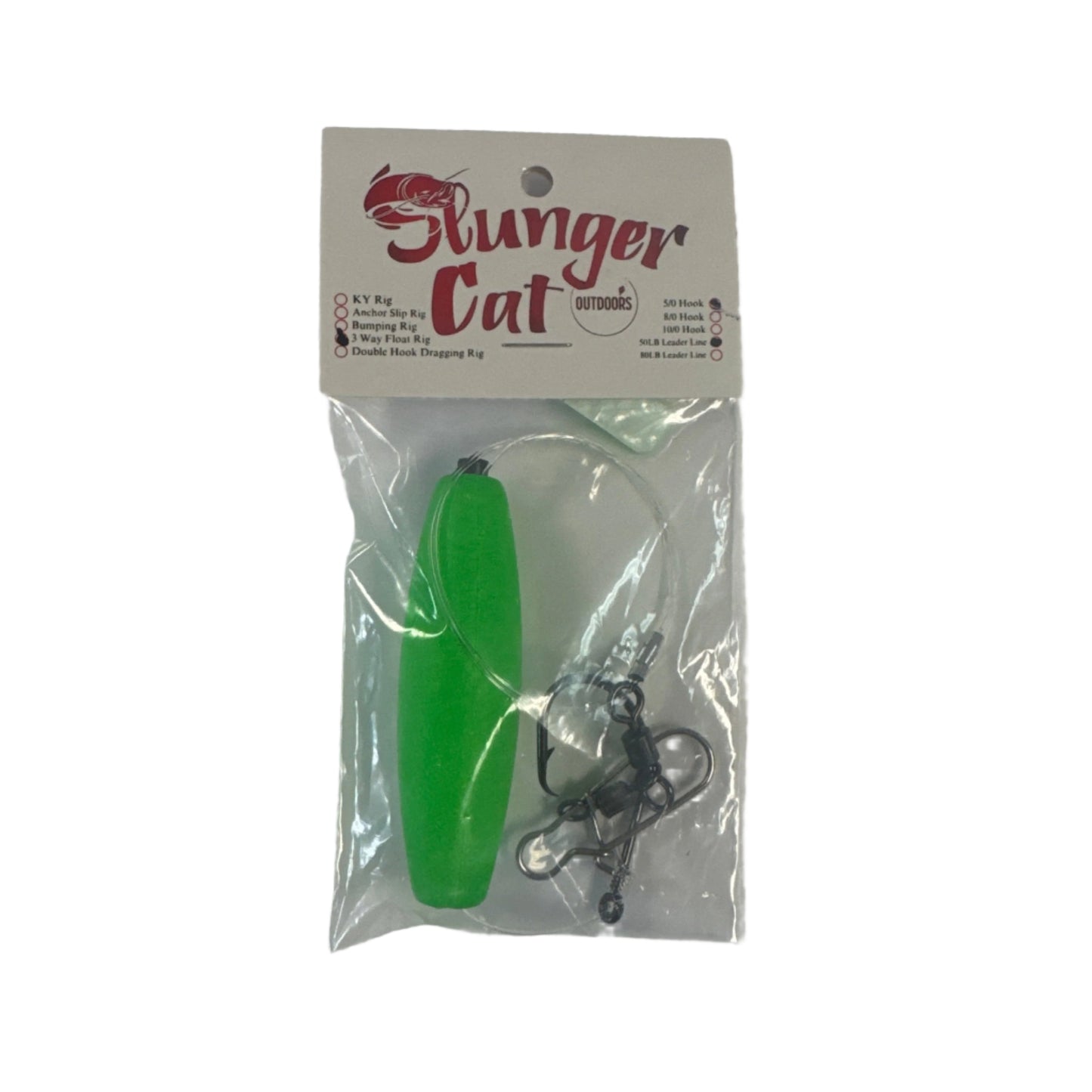 Slunger Cat 3" Cigar Float Green