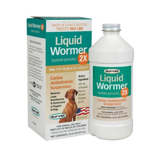 DURVET Wormer-Double Strength Liquid Dog 16Oz