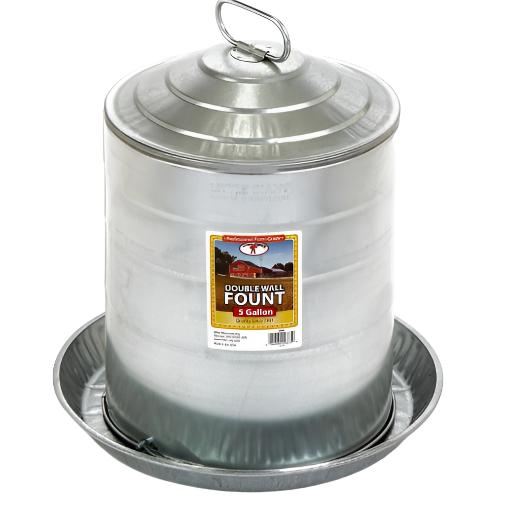 Little Giant Waterer Fount Galvanized 5 Gal