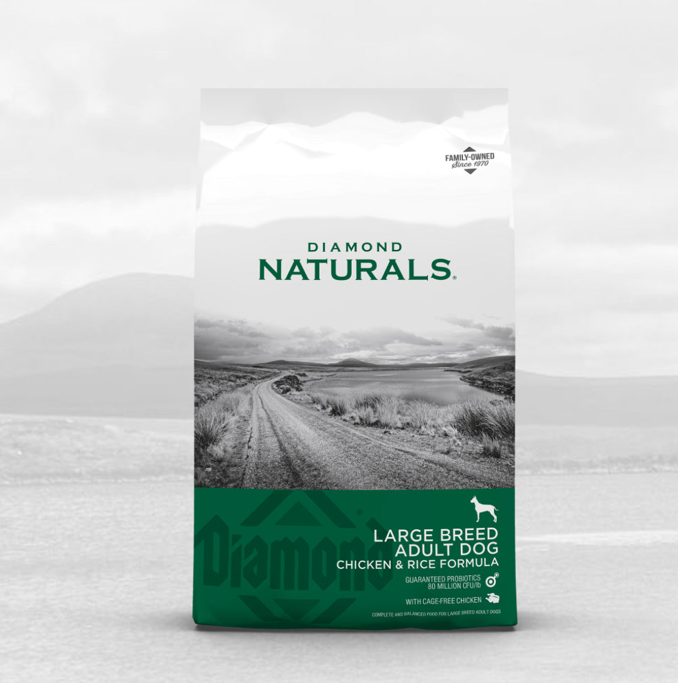 Diamond Naturals Large Breed Adult Dog Chicken & Rice 40 Lb (Green)