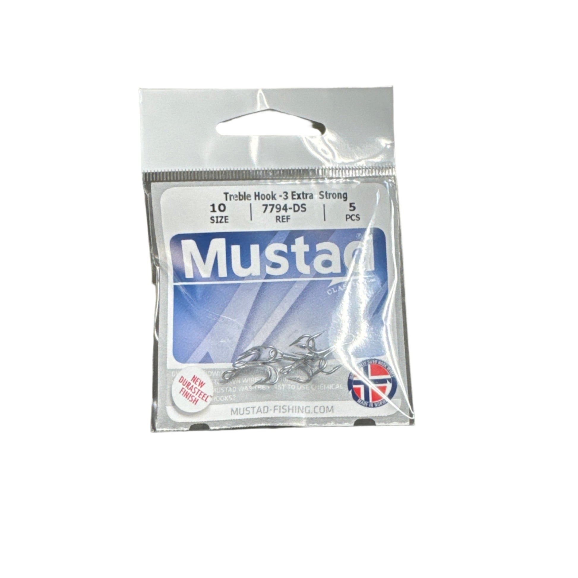Mustad Treble Size 10/ 5 Pack