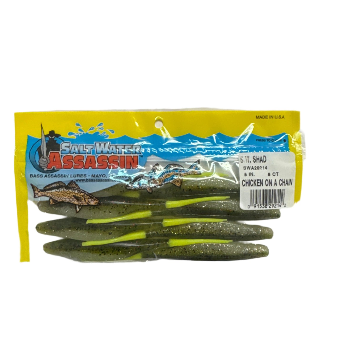 Saltwater Assassin Shad Chicken On A Chain 5in 8 Ct