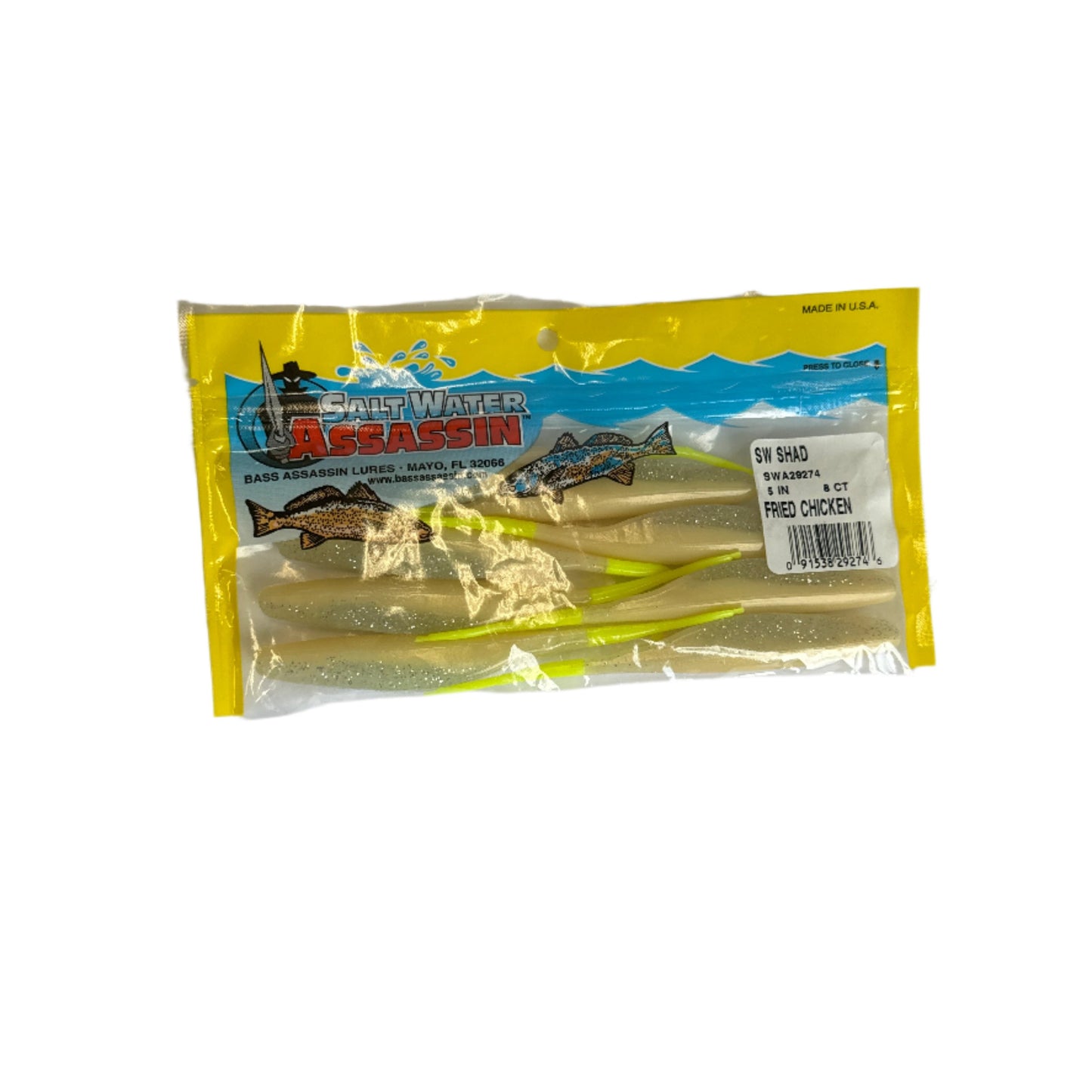 Saltwater Assassin Shad Fried Chicken 5in 8 Ct