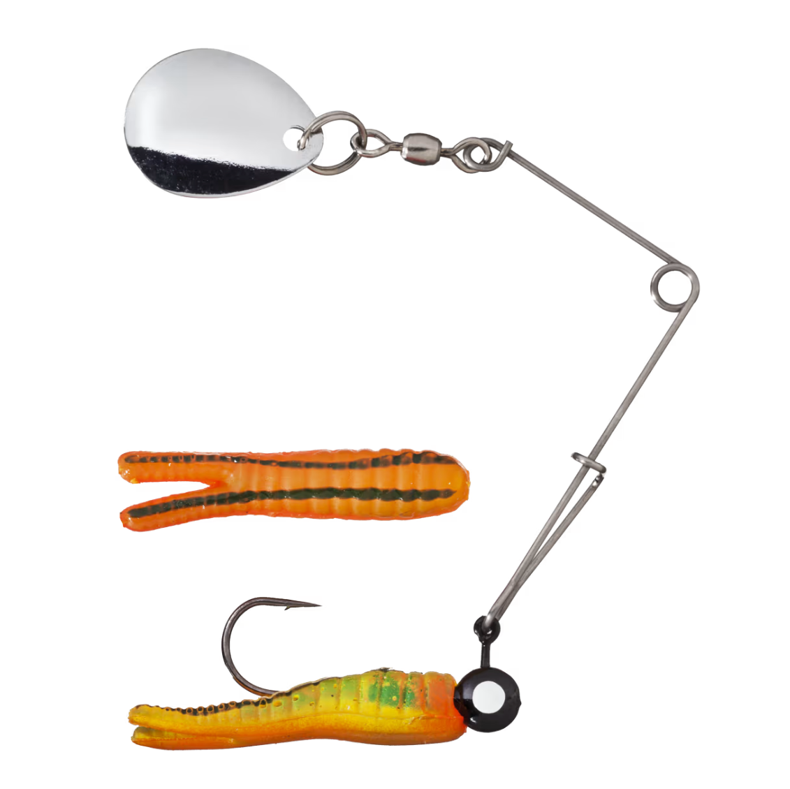 Johnson Original Beetle Spin - Black/Chartreuse/Orange with Silver Blade - 1/4 oz