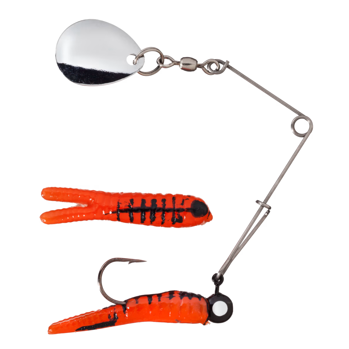 Johnson Original Beetle Spin - Fluorescent Orange Craw with Silver Blade - 1/4 oz