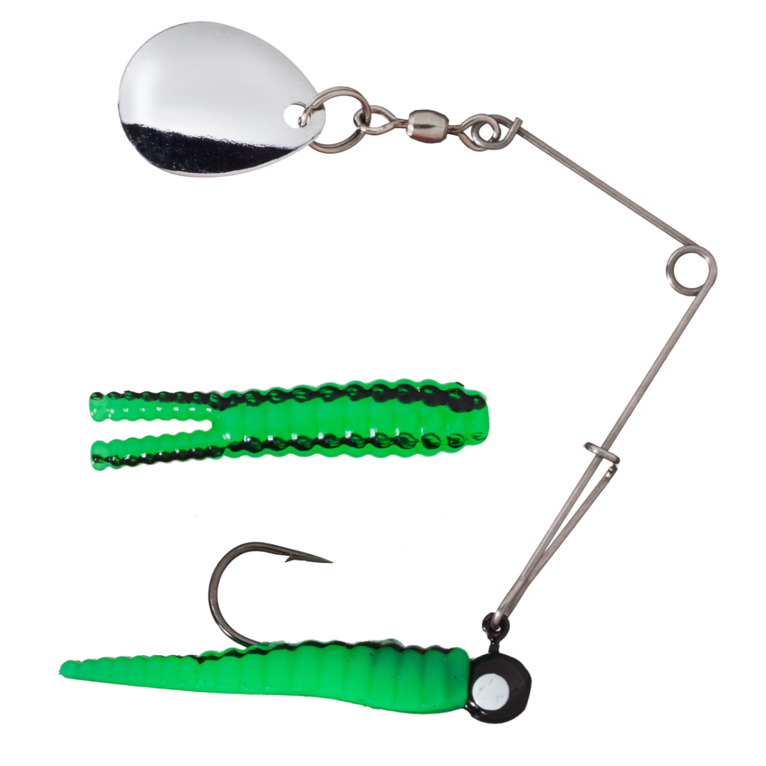 fishing beetle lures H&H Sparkle Jig Spin, White 2ftUpgrade Your Treble Hooks! Johnson Beetle Spin , 1/16