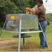 LAMCO 350 LB. LOW & THROW CORN FEEDER