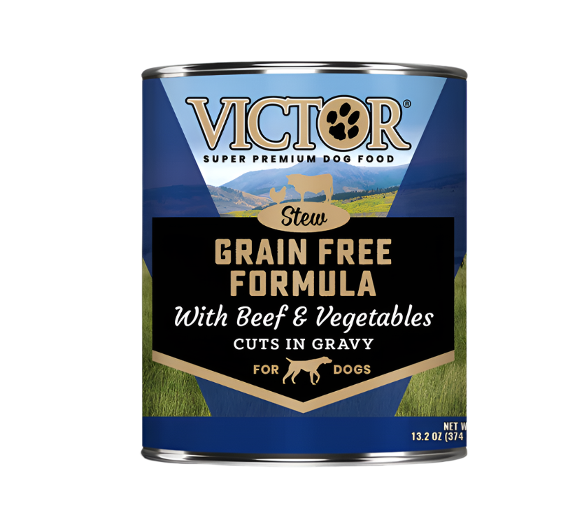 Victor Grain Free Formula with Beef and Vegetables Cuts in Gravy Canned Wet Food
