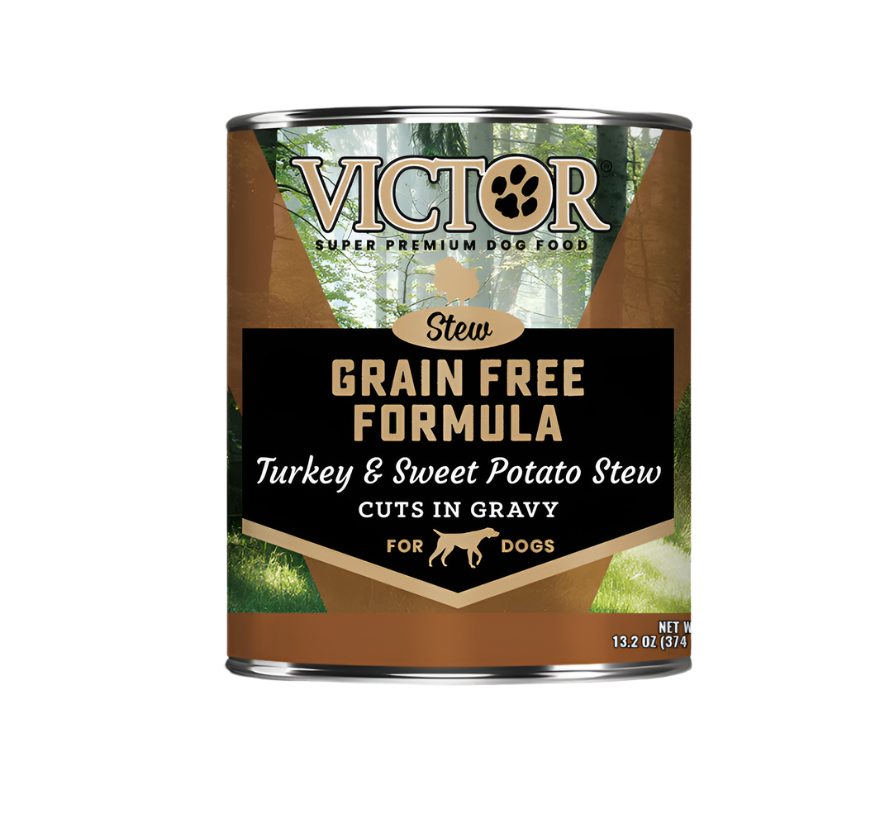 Victor Grain Free Formula Turkey and Sweet Potato Cuts in Gravy Canned Wet Food