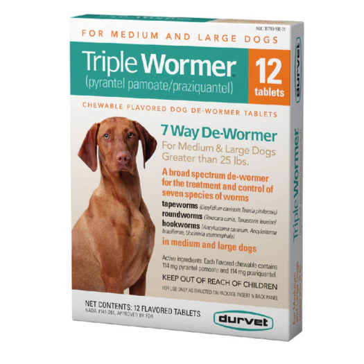 Triple Wormer - Med & Large Dog (25 lb & up) 12 ct - box