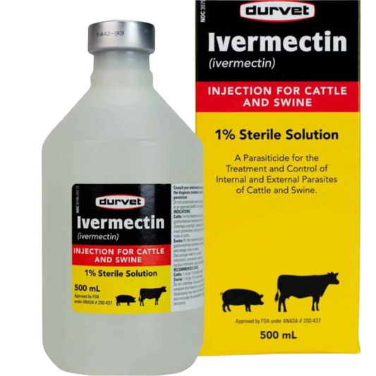 Ivermectin Injection 1% for Cattle and Swine - 500ml