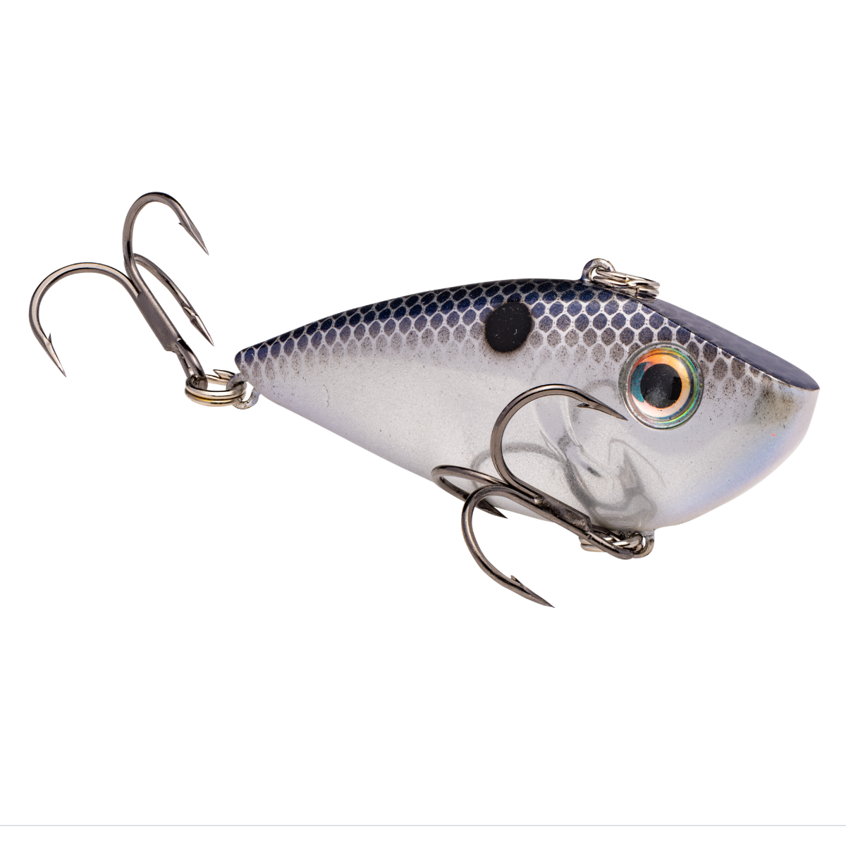 Strike King Red Eye Shad Lipless Crankbait 1/4 Oz - Smokey Chrome Blue Black