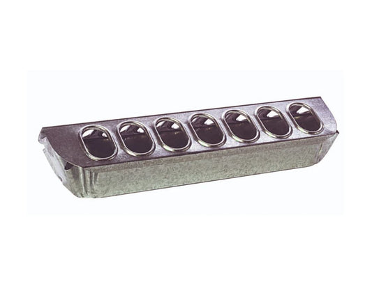 Galvanized 12" Slide Top Poultry Feeder