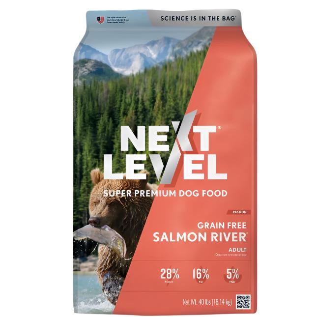 Next Level Grain Free Salmon River 40 lb Dog Food