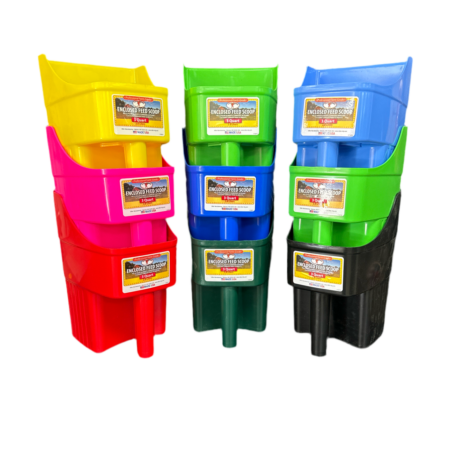 Little Giant Enclosed Feed Scoop 3 Quart