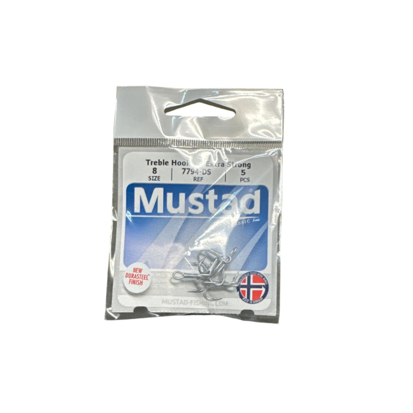 Mustad Treble Hook Size 8 5 Pack