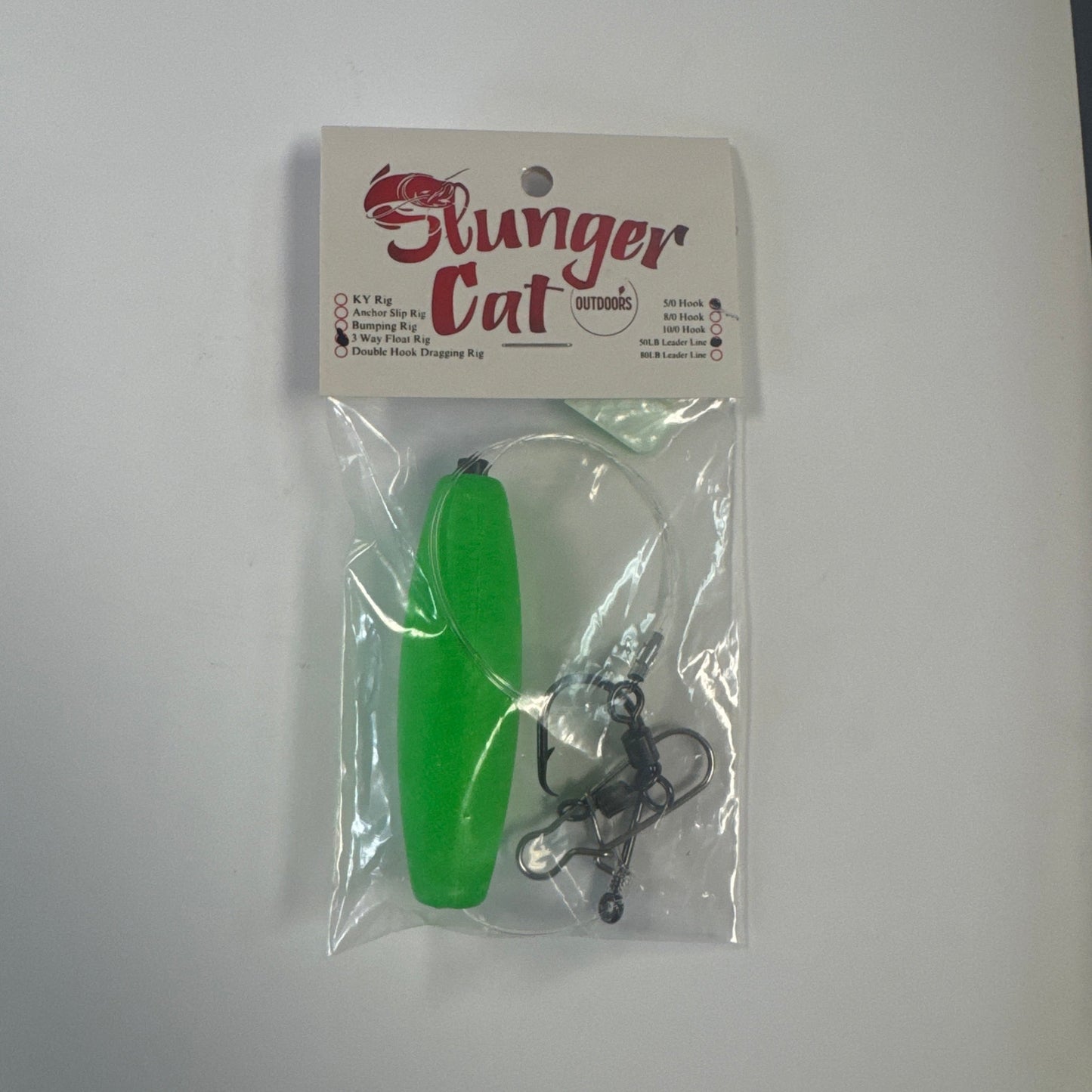 Slunger Cat 3" Cigar Float Green