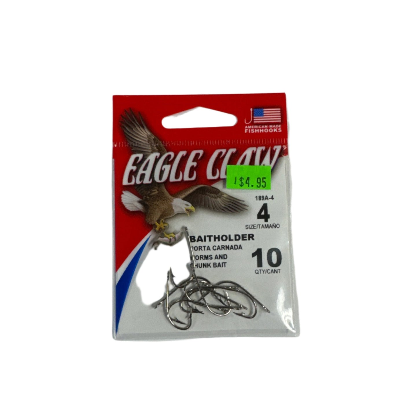 Eagle Claw Size 4 Baitholder Hook