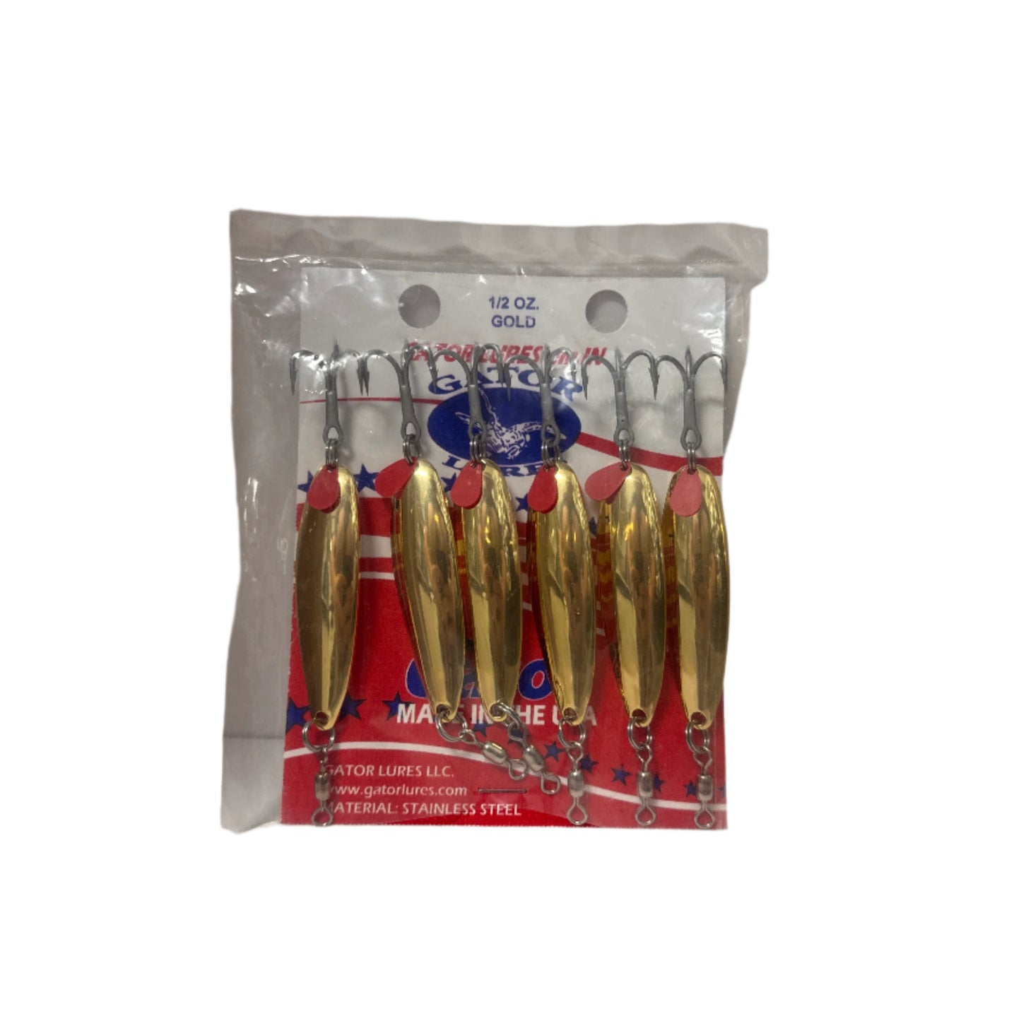 Spoon Lures 1/2 Oz Gold 6 Pack