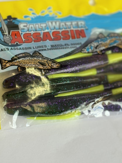 Saltwater Assassin Shad Magic Grass 5in 8 Ct