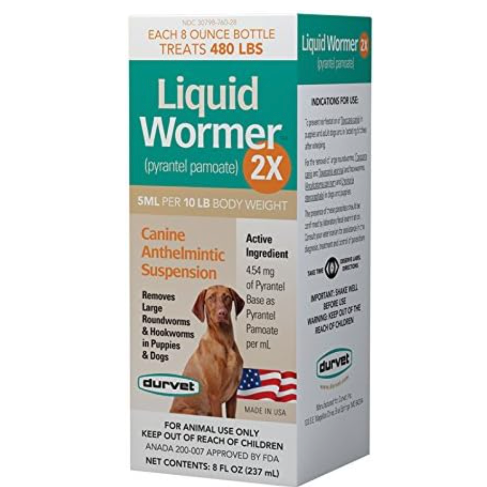 DURVET Wormer-Double Strength Liquid Dog 2oz