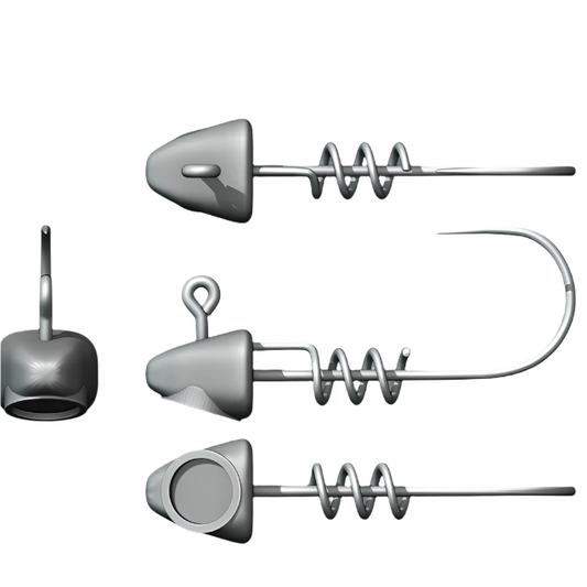 cyclops fishing hooks Hartwick's Tungsten Leech Blue/Black the sideways orientation helps your presentation mimic the erratic movement of injured baitfish Cyclops Hybrid Rig ELKAT