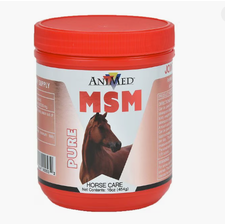 Animed Pure MSM Joint Support Powder Horse Supplement 16 Oz Tub