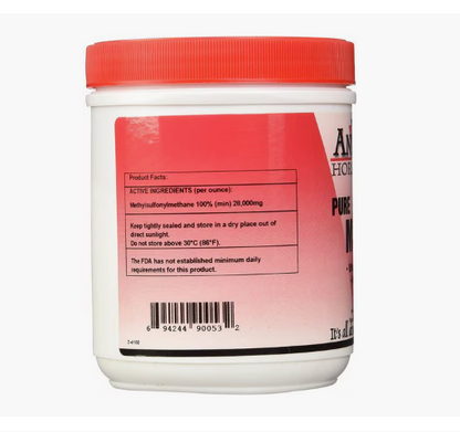 Animed Pure MSM Joint Support Powder Horse Supplement 16 Oz Tub