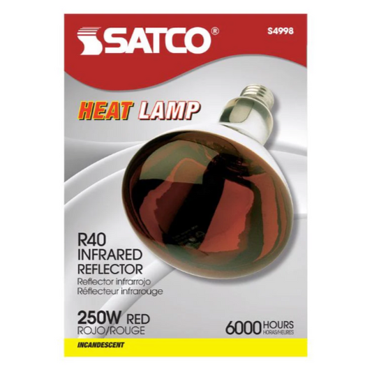 Satco 250 W R40 Heat Lamp Incandescent Bulb E26 (Medium) Red 1 pk