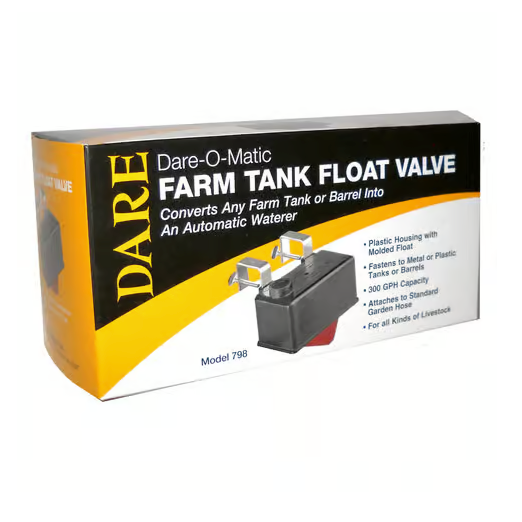 Dare 300 gph Plastic Farm Tank Float Valve