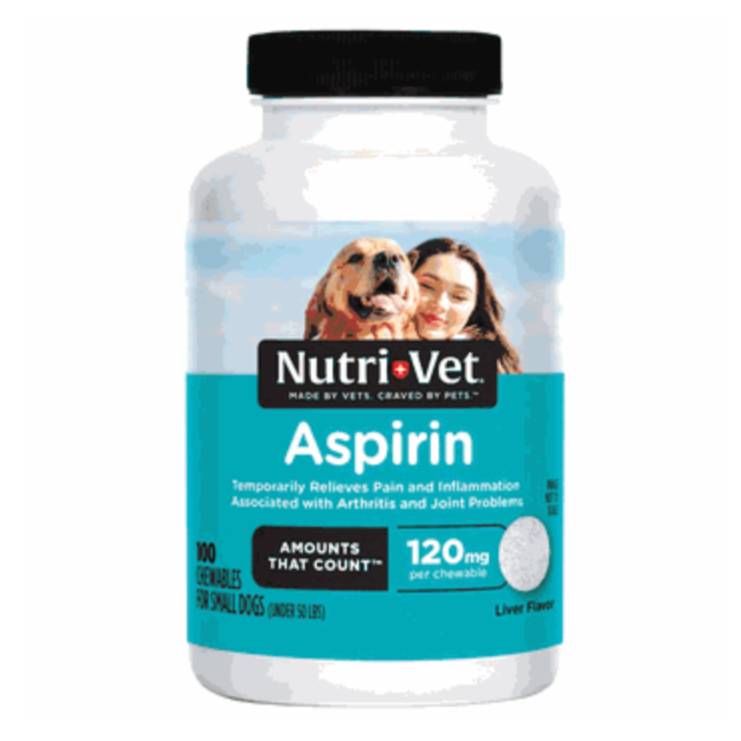 Nutri-Vet Aspirin for Small Dogs Chewable 100ct - 120mg