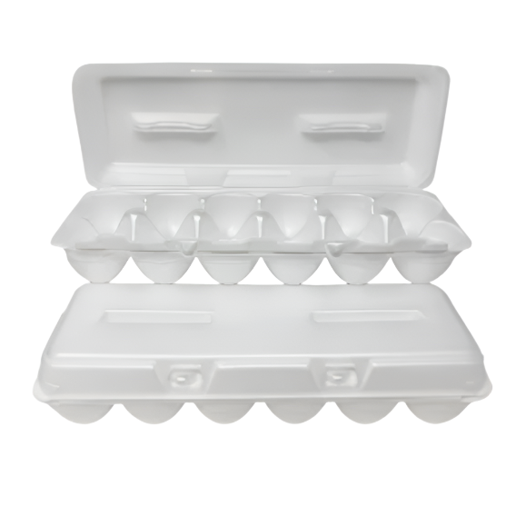 Foam Egg Cartons for Chicken Eggs White