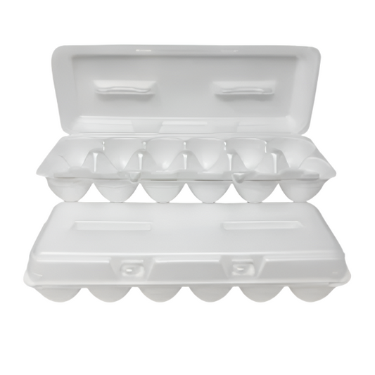 Foam Egg Cartons for Chicken Eggs White