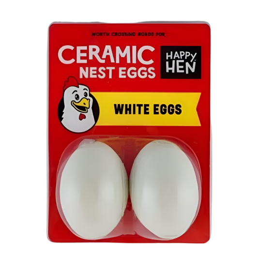 Happy Hen Ceramic Nest Eggs White