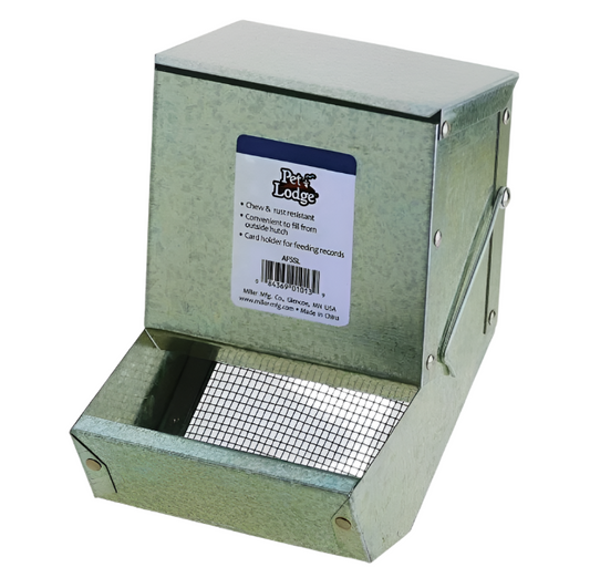 Pet Lodge AF5SL Small Animal Feeder, S, Steel