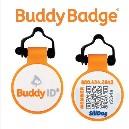 BuddyBadge® Silicone QR Collar Tag