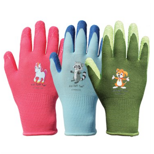 Bellingham® Kids Tuff Too™ Gloves - XX-Small - Pink Unicorn, Blue Raccoon & Green Puppy