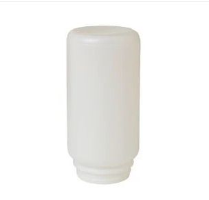 White cylindrical object on a white background