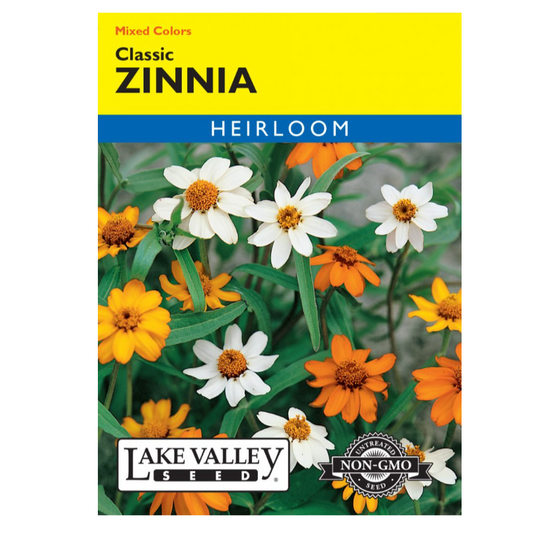 Zinnia Classic Mixed Colors Heirloom